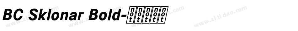 BC Sklonar Bold字体转换